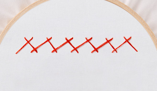 Embroidery 101: How to Embroider A Herringbone Stitch