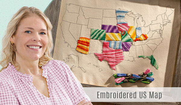 How to Embroider a US Map - Free Project Tutorial