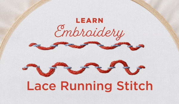 Embroidery 101: How to Embroider Lace Running Stitch