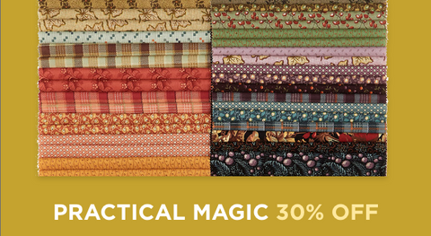 Practical Magic fabric collection y Edyta Sitar of Laundry Basket Quilts for Andover Fabric