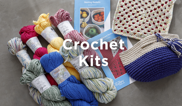 Shop our selection of crochet kits with yarn right here.