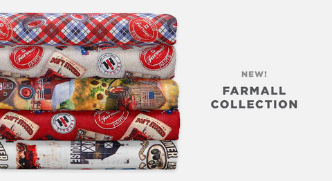 Shop fabric by the yard and quilt panels from the Farmall fabric collection while supplies last!