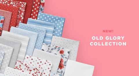 Shop the Old Glory Fabric Collection from Moda while supplies last.