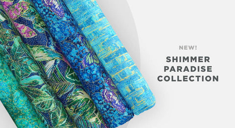 Shop the shimmer paradise fabric collection from northcott fabrics right here.