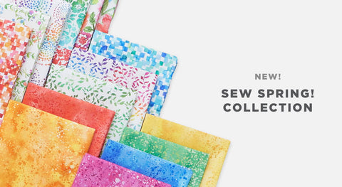 Shop precuts & yardage from the Sew Spring! fabric collection while supplies last.