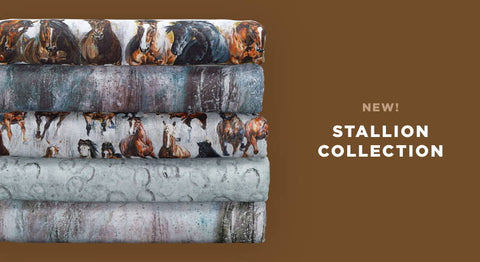 Shop stunning horse fabrics from the Stallion collection while supplies last.