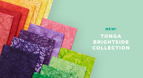 Shop the Tonga Batiks Brightside Fabric Collection in precuts and yardage while supplies last.