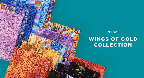 Buy Chong-a Hwang Wings of Gold fabric collection while supplies last.