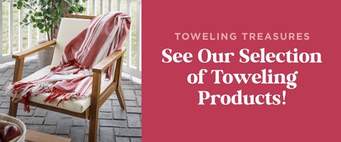 Shop our selection of toweling fabric by the yard here.