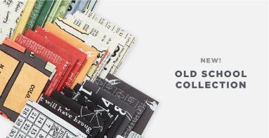 Shop precuts and yardage from the Old School Fabric Collection while supplies last.