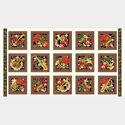 Christmas Musical - Musical Boxes Multi Metallic Panel