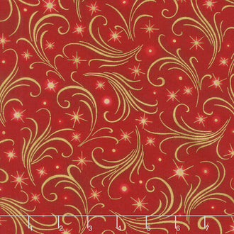 Winter's Grandeur 6 - Holiday Sparkles Red Metallic Yardage