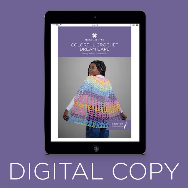 Digital Download - Colorful Crochet Cape Crochet Pattern Primary Image
