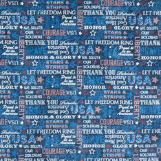 Stars and Stripes - Words Yardage Primary Image