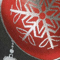 Winter's Grandeur 6 - Winter Ornaments Scarlet Metallic Yardage