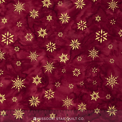 Artisan Batiks - Noel 4 Snowflakes Holiday Metallic Yardage