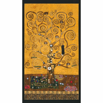 Gustav Klimt - Tree Gold Metallic Panel