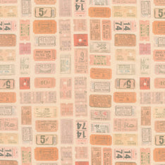 Eclectic Elements - Palette Orange Tickets Orange Yardage