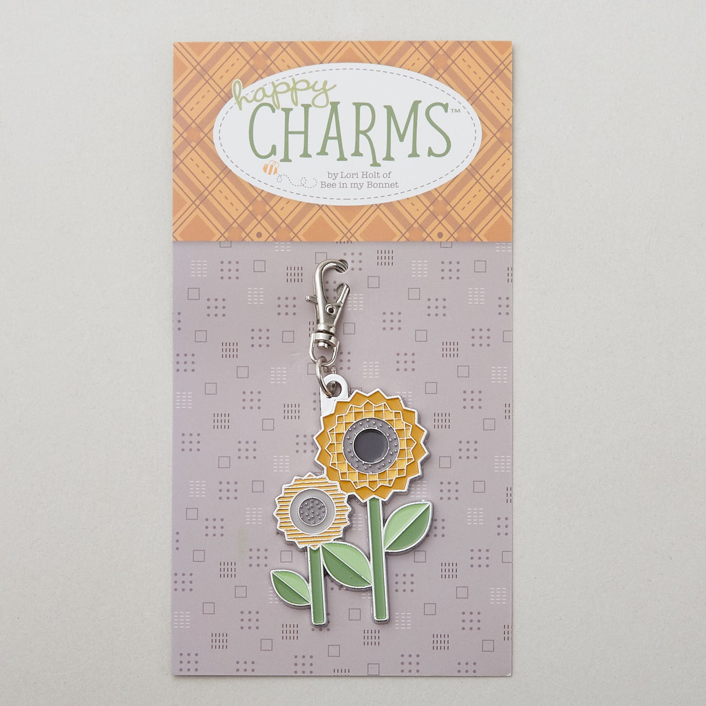 Lori Holt Enamel Happy Sunflower Charm Alternative View #1