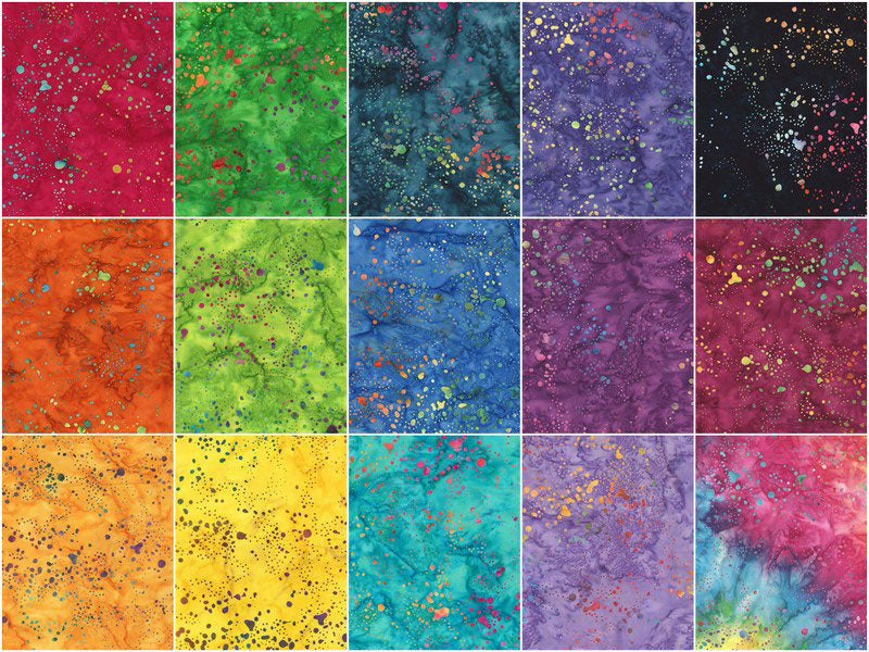 Paint Splatter Batiks 2.0 10" Squares Alternative View #2