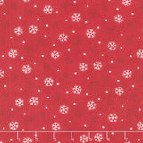 Woodland Winter (Moda) - Snowflake Toss Cardinal Red Yardage Primary Image