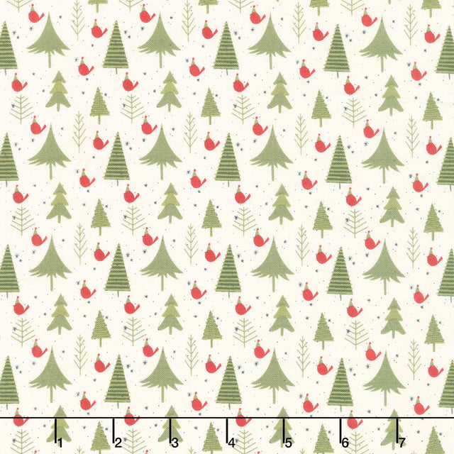 Christmas is in Town - Trees Cream Yardage Primary Image