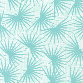 Palm Canyon - Palm Leaves Aqua Yardage