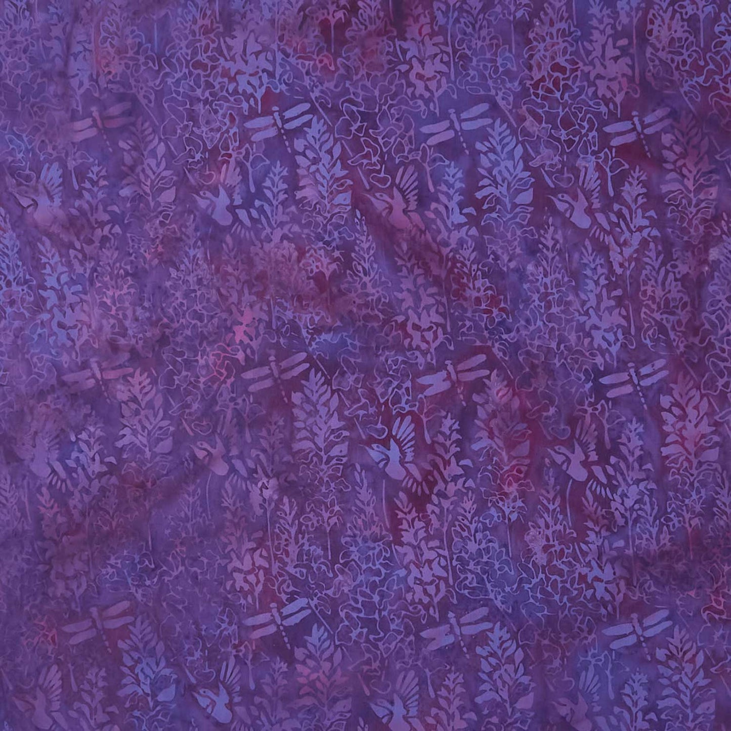 Floral Fun Batiks - Bluebonnet Purple Yardage