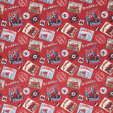 Farmall - Patriotic - Tossed Logos Red Yardage Primary Image