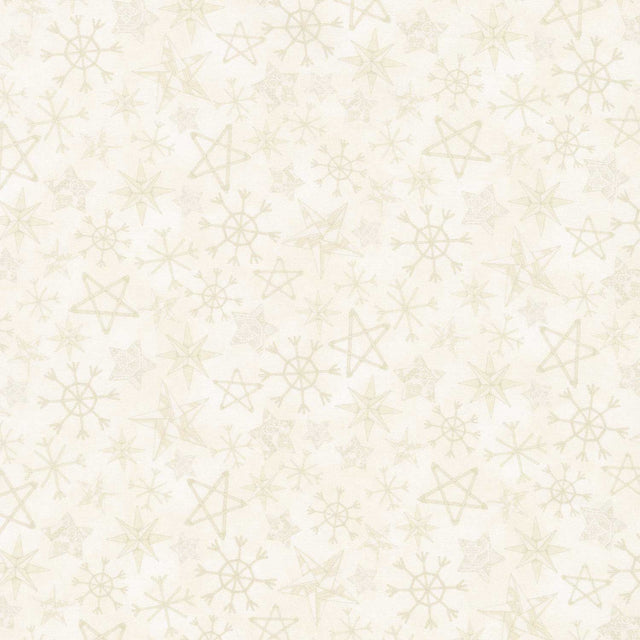 Homemade Holidays - Straw Stars Cream Yardage Primary Image