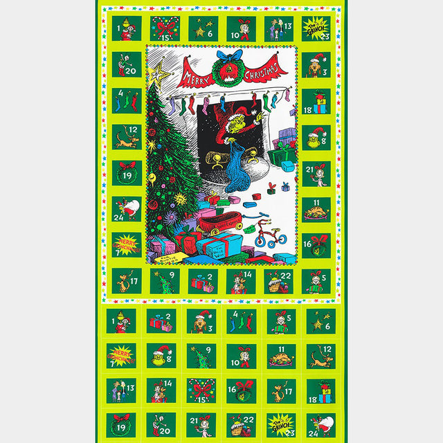 How the Grinch Stole Christmas - Grinch Advent Holiday Panel Primary Image