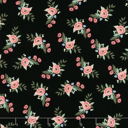 Bliss - Floral Black Yardage