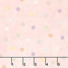 Little Chicks - Multi Dots Pink Flannel Yardage