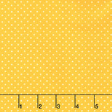 Swiss Dot - White Swiss Dot on Yellow Yardage