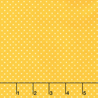 Swiss Dot - White Swiss Dot on Yellow Yardage