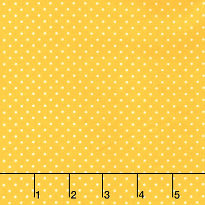 Swiss Dot - White Swiss Dot on Yellow Yardage