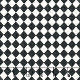 Coffee Life - Diamond Check White Black Yardage Primary Image