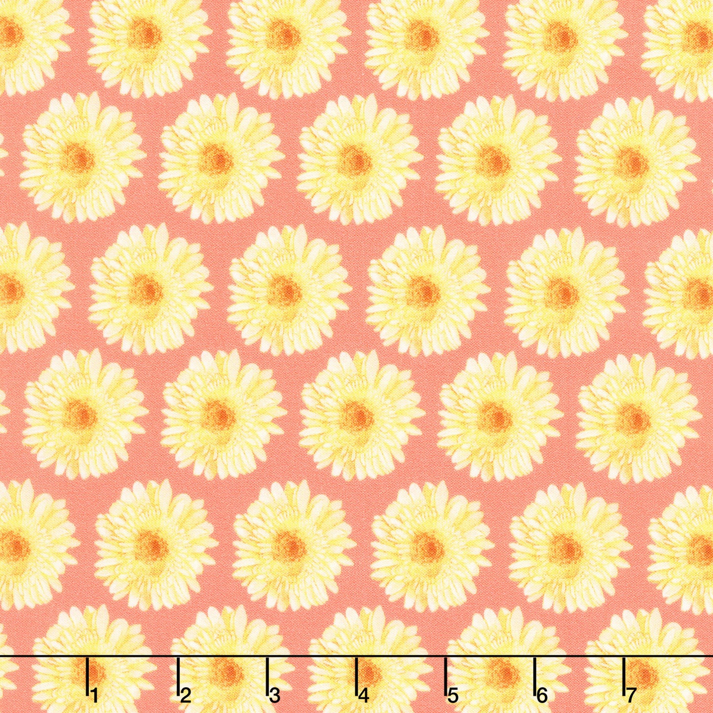 Spring Dreams - Mod Daisy Coral Yardage Primary Image