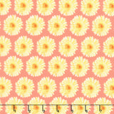 Spring Dreams - Mod Daisy Coral Yardage Primary Image