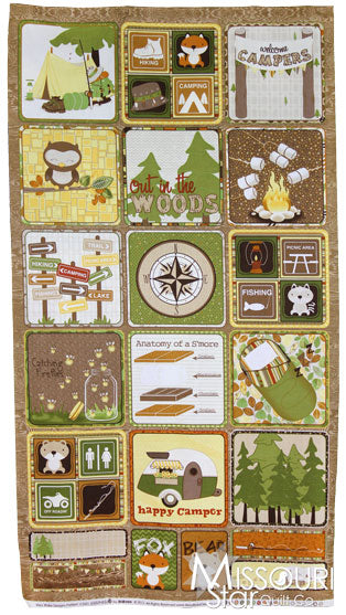 Camp-A-Lot - Brown Flannel Panel