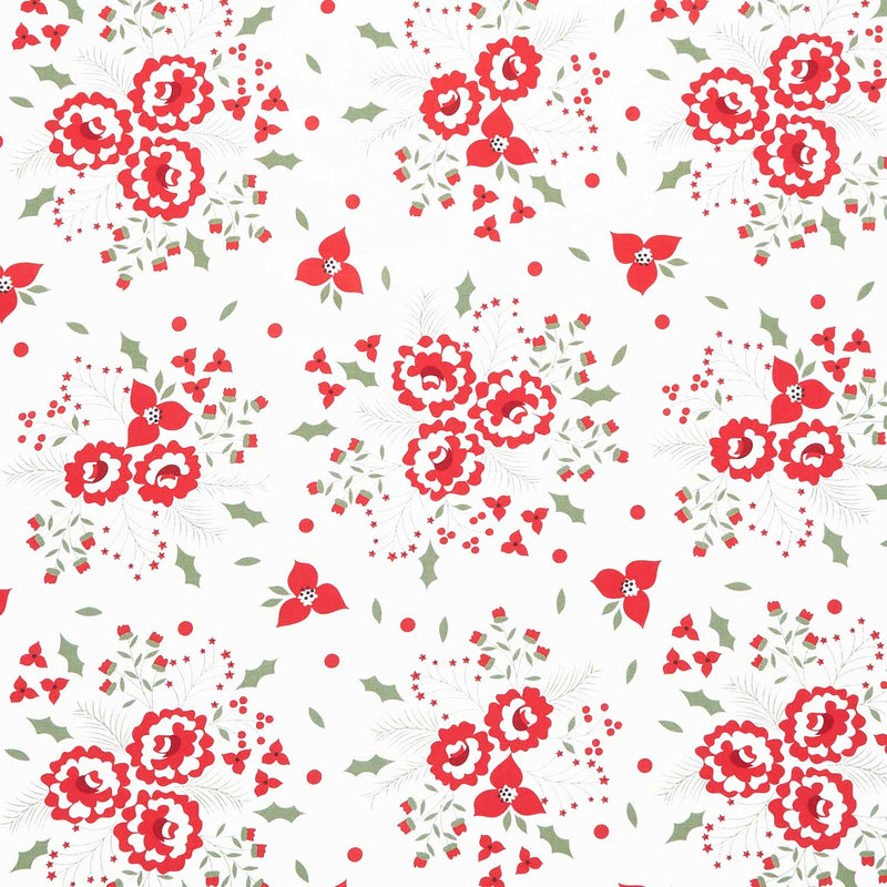 Starberry - Holiday Rose Off White Yardage Primary Image