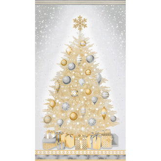 Winter's Grandeur 6 - Champagne Christmas Tree Champagne Metallic Panel