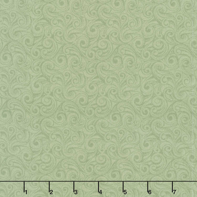 Songbird Holiday - Mini Swirl Green Yardage