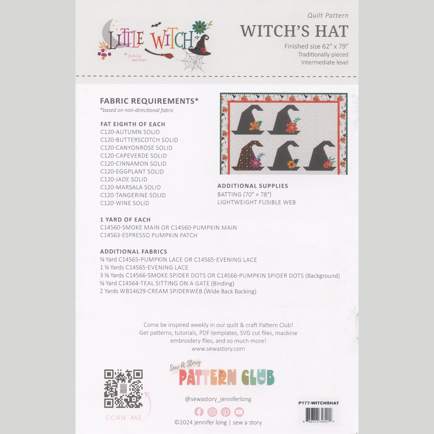 Witch's Hat Quilt Pattern Alternative View #1