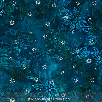 Artisan Batiks - Noel 4 Poinsettia Winter Metallic Yardage