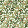 Winter In The Pines - Pine Forest Light Leaf Metallic Yardage