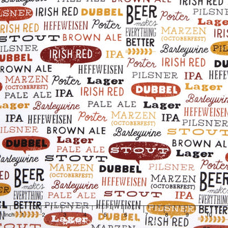 Cheers - Beer Names White Yardage