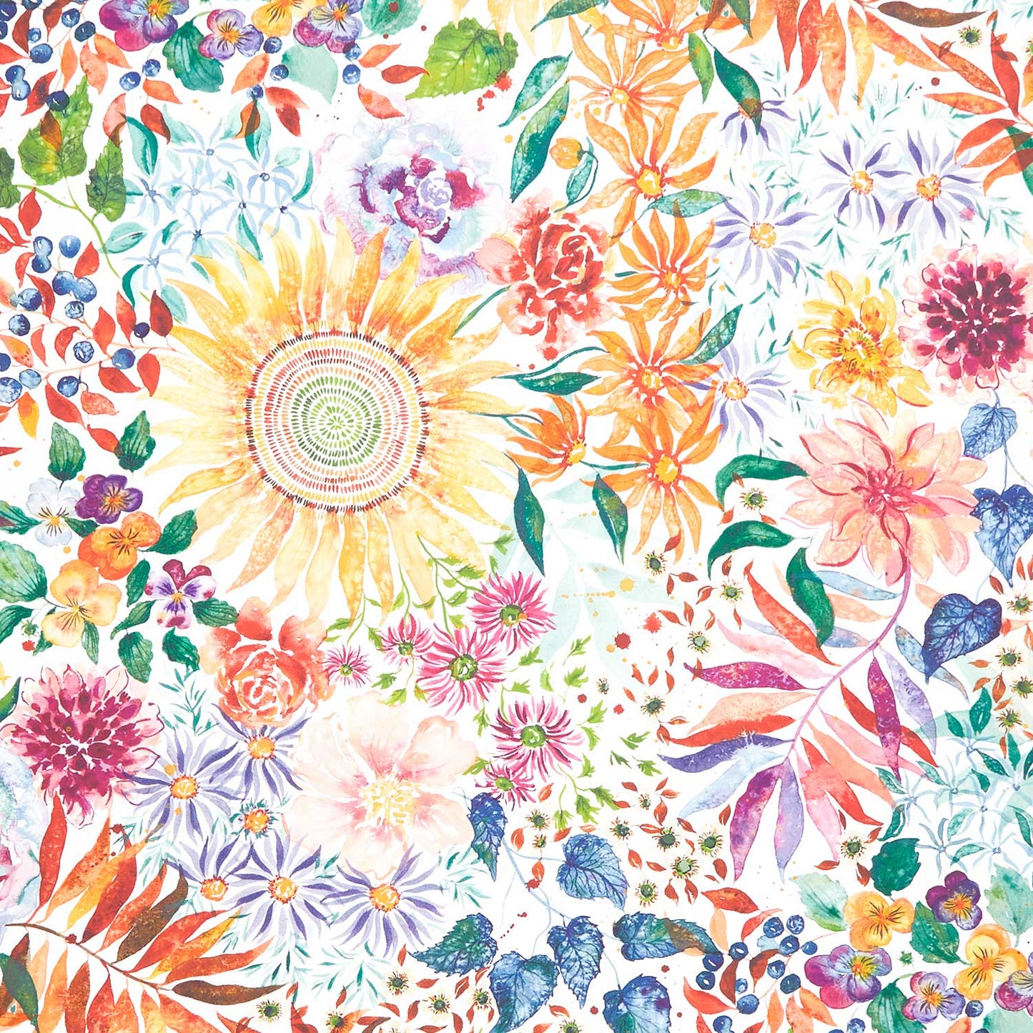 Floribunda - Retro Harvest Cloud Yardage Primary Image