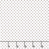 Swiss Dot - Swiss Dot Brown on White Yardage