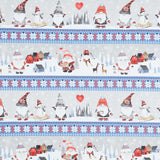 Nordic Gnomes - Nordic Gnomes 11" Stripes Grey Yardage Primary Image